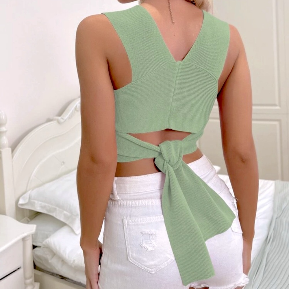 Back Tie Crop Top